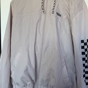 Vans Pale Pink Windbreaker with Checkered Sleeve